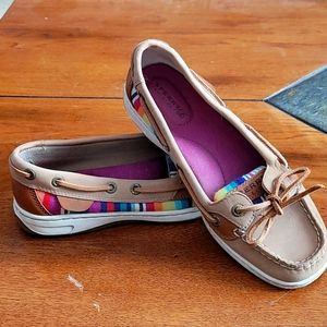 Sperry Top-Sider Boat Shoes - 6 - Rainbow/Leather